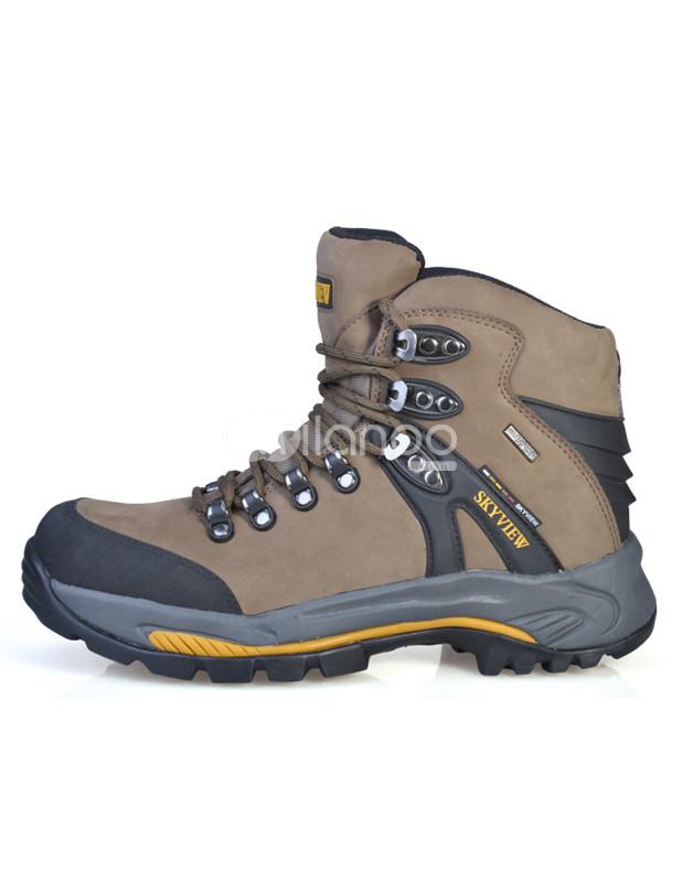 Foto Zapatillas deportivas de cuero impermeable Lace-Up masculino en verde