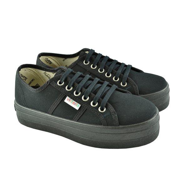 Foto Zapatillas deportivas lona flat canvas victoria 37 Negro