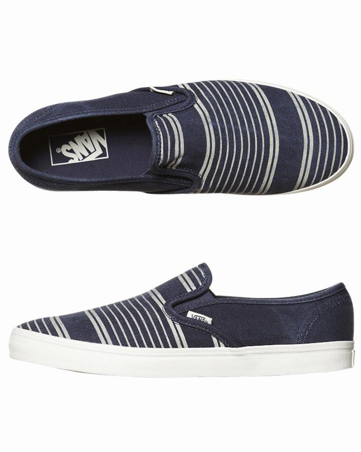 Foto Zapatillas Lp Slip De Vans - Navy Stripes
