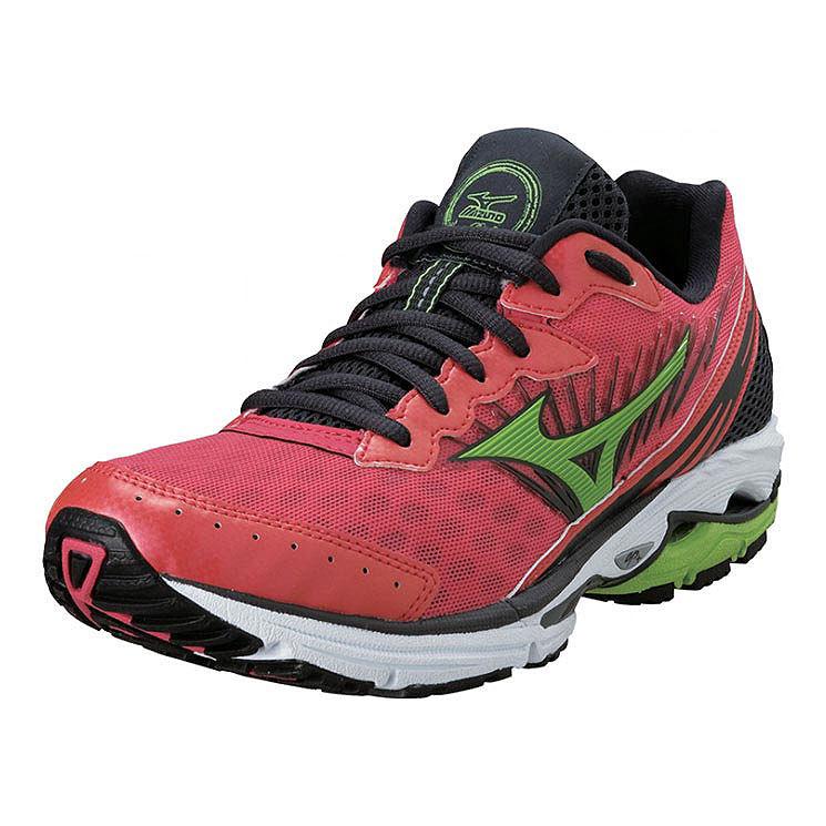 Foto Zapatillas Mizuno Wave Rider 16 color rojo/verde para mujer