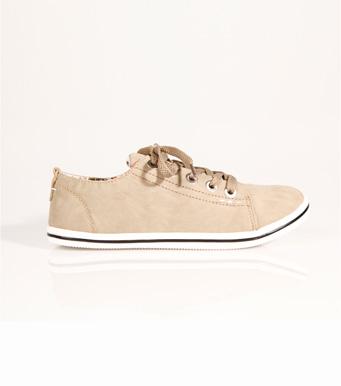Foto Zapatillas planas deportivas mujer bambas beige
