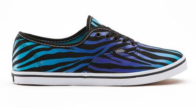 Foto Zapatillas Vans Authentic Lo Pro (zebra Fade) Black/scuba Blue Chica Nueva Skate
