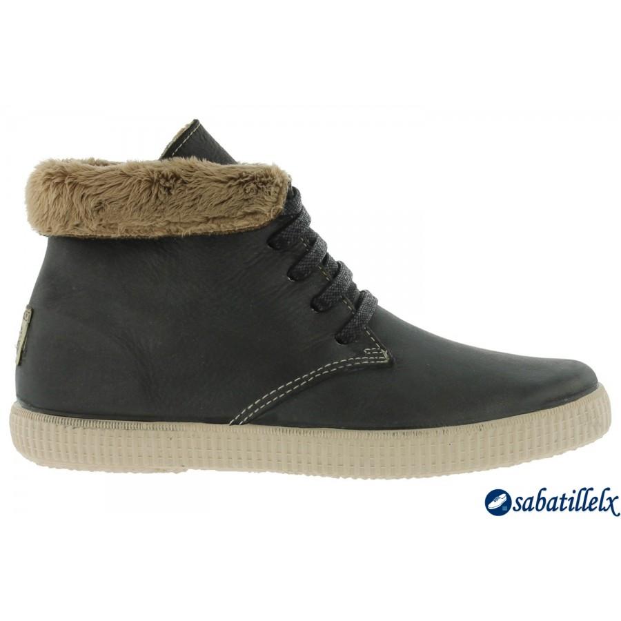 Foto Zapatillas Victoria - Safari Alta Piel Tintada Pelo Mujer (06786)