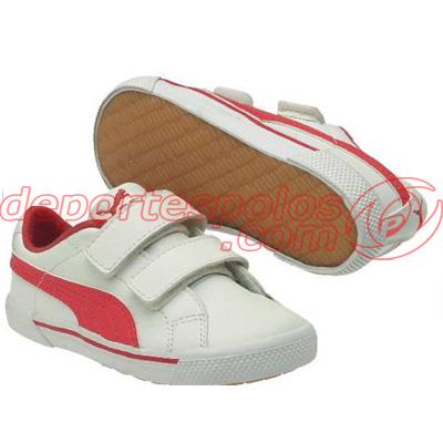 Foto zapatillas/puma:benecio v kids 13 white/raspberry