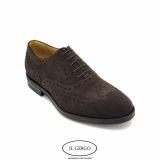 Foto Zapato Brogue Il Gergo de color marrón oscuro hecho de gamuza
