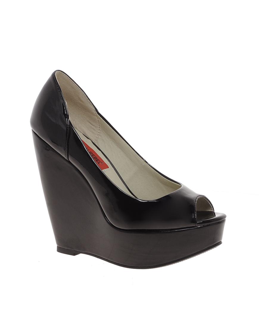 Foto Zapato de tacón de charol de London Rebel Charol negro