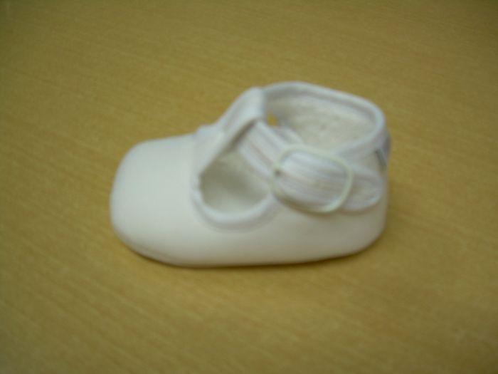 Foto zapato de tela blanco