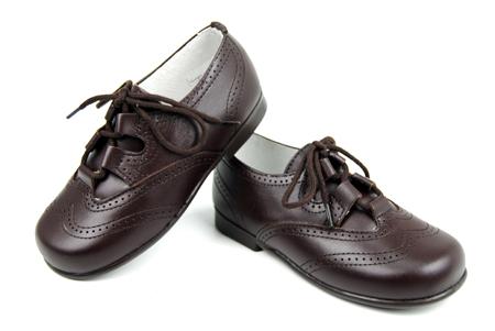 Foto zapato galés de piel marrón