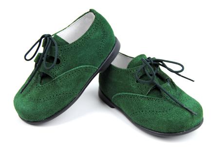Foto zapato galés de serraje verde botella