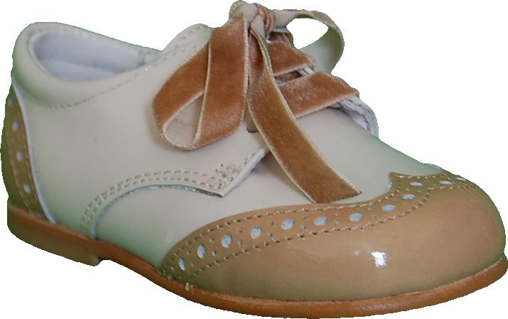 Foto Zapato ingles de niño charol beige/camel