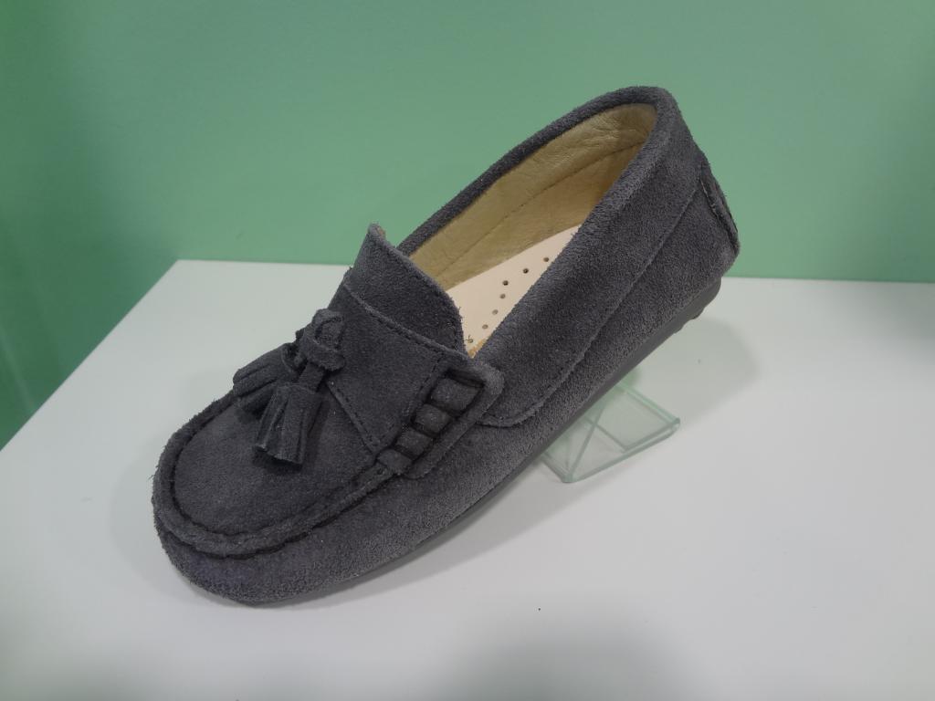 Foto Zapato Mocasín Serraje Ante Niño Borlas