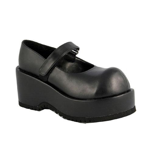 Foto Zapato Negro Merceditas con Plataforma de 8 cm. Unico Par 10 Usa (40/41 Eu) - 41,5