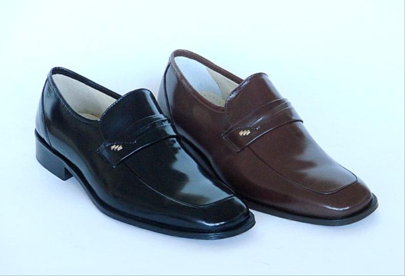 Foto zapato piel ancho 10 vestir , negro, caoba, talla 45 - hombre