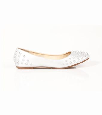 Foto Zapatos bailarinas mujer tachuelas plata