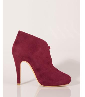 Foto Zapatos botines tacón mujer símil antelina