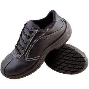 Foto Zapatos con cordones perforados en el lateral - negros Negro. Talla 41. Talla UK 7. Fabricados según EN345.