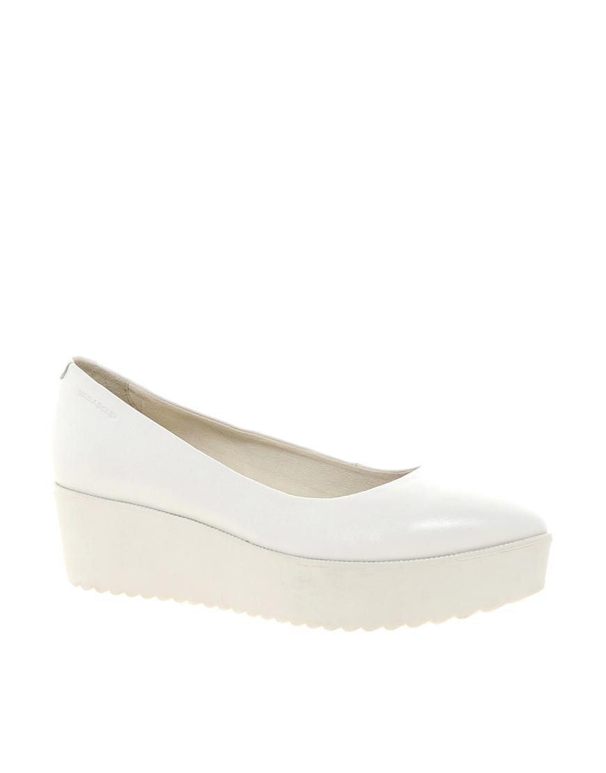Foto Zapatos con plataforma plana blancos Flax de Vagabond Blanco