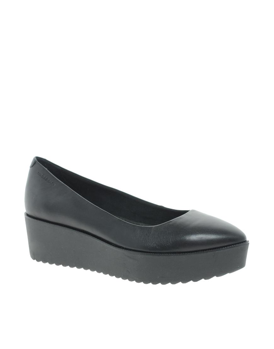 Foto Zapatos con plataforma plana en negro Flax de Vagabond Negro