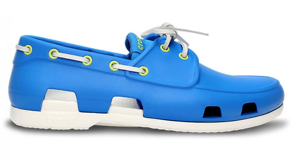 Foto Zapatos Crocs Beach Line Boat Shoe Men Ocean/White