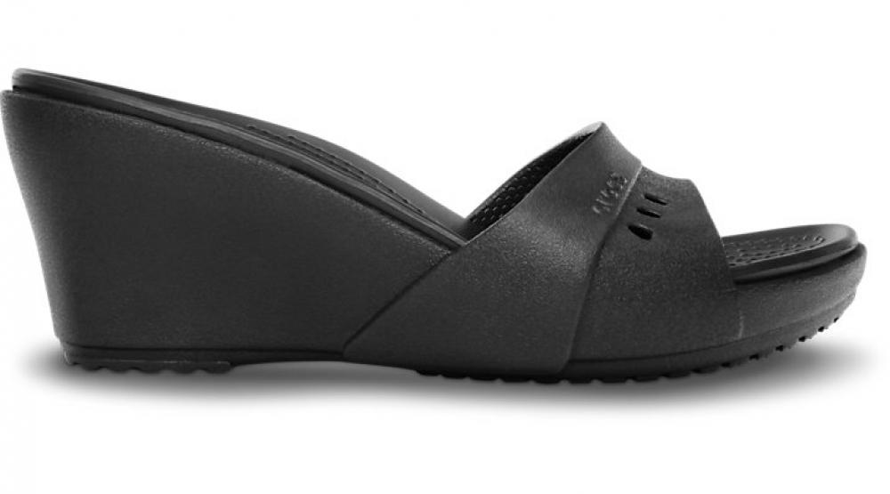 Foto Zapatos Crocs Kadee Wedge W Black/Black