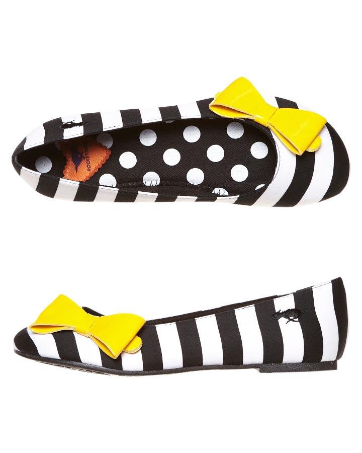 Foto Zapatos De Algodón A Rayas Vinny Cafe De Rocket Dog - Negro