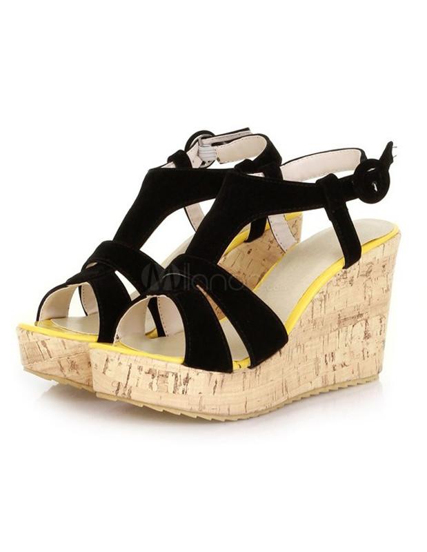 Foto Zapatos de cuña de la mujer de tiras de Elgeant