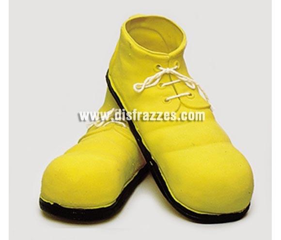 Foto Zapatos de Payaso amarillos de látex. De 24 cm.