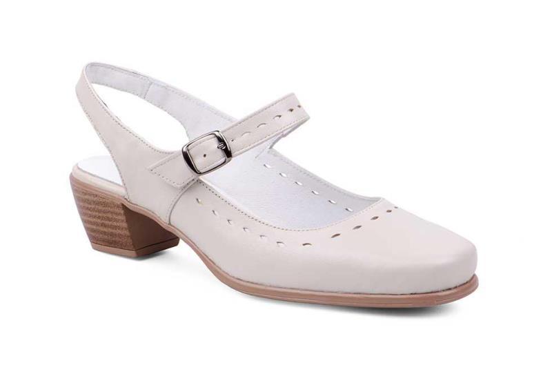 Foto zapatos de piel mujer ancho especial color beig, beig, talla 35