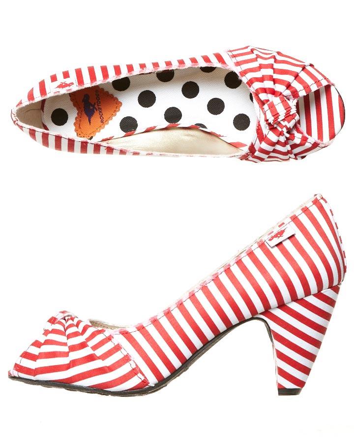 Foto Zapatos De Tacón A Rayas Sedona Lucky De Rocket Dog - Rojo