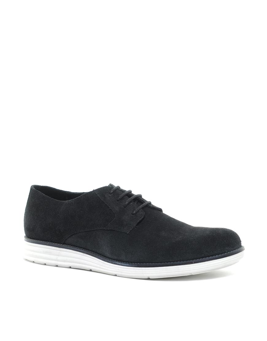 Foto Zapatos Derby de ante de ASOS Negro