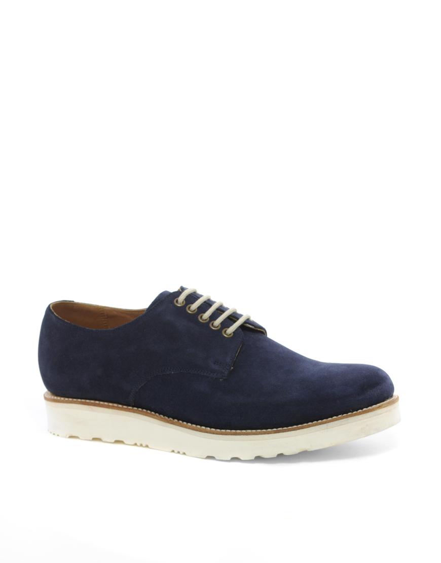 Foto Zapatos Derby de ante Finbar exclusivos para ASOS de Grenson Azul