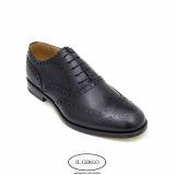 Foto Zapatos Il Manager-Gergo hombres italianos para brogue en cuero negro becerro pulido. Brogue calzado para hombres.