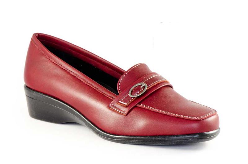 Foto zapatos mujer piel con cuña muy cómodos nuevo 2013, burdeos