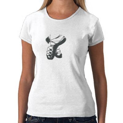 Foto Zapatos negros de la danza de Ghillie Camisetas