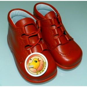 Foto Zapatos niño botín estilo inglés rojo
