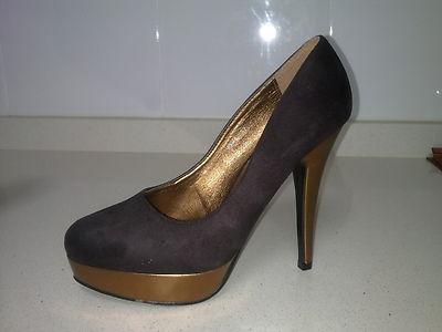 Foto Zapatos Tacon Flor Desmontable T-37 Alta Calidad Color Cafe Envio Certificad