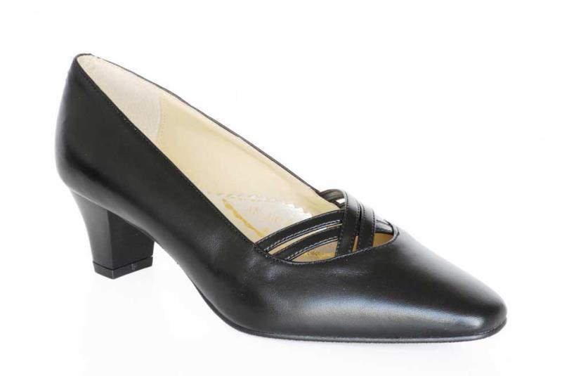 Foto zapatos tipo salón mujer ancho especial, negro, talla 36 - mujer