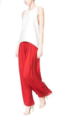 Foto Zara 2013 Red Palazzo Trousers Size S