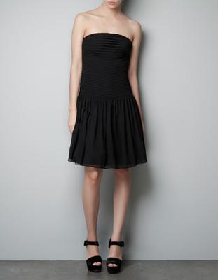 Foto Zara Black Strapless Dress Size Xs Vestido - Abito - Robe - Kleid
