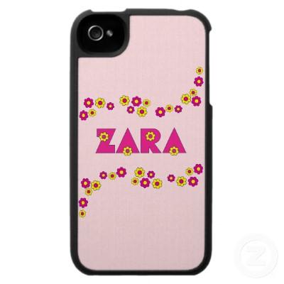 Foto Zara en el rosa de Flores Iphone 4 Carcasas