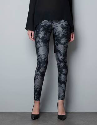 Foto Zara Floral Print Trousers Size Uk6 Us2 Eu34 Pantalon Pantalone Hose