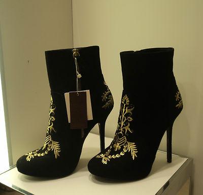 Foto Zara Season A/w 12/13. High Heel Embroidered Ankle Boot Shoes. All Sizes.