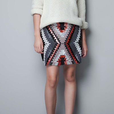 Foto Zara Season A/w 2012/13. Hand Embroidered  Mini Skirt Dress. All Sizes.
