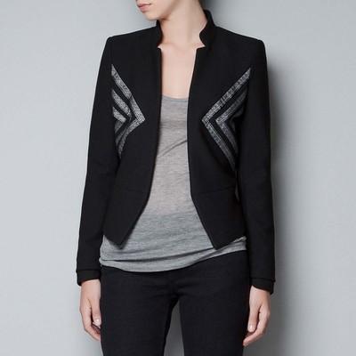 Foto Zara Season. Ideal Blazer Jacket Coat With Contrasting Ribbons. All Sizes.