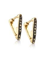 Foto Zara Simon Gold Diamond Hollow Triangle Earrings