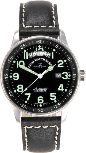 Foto Zeno Watch Basel Pilot XL p554DD-12-a1 - Reloj de caballero automático, correa de piel color negro