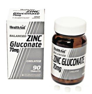 Foto Zinc Gluconate (gluconato de zinc, 70 mg) (90 tabletas)