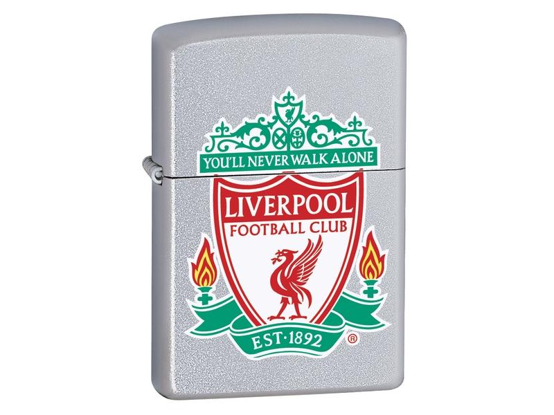 Foto Zippo Liverpool FC Official Printed Crest Satin Chrome Lighter
