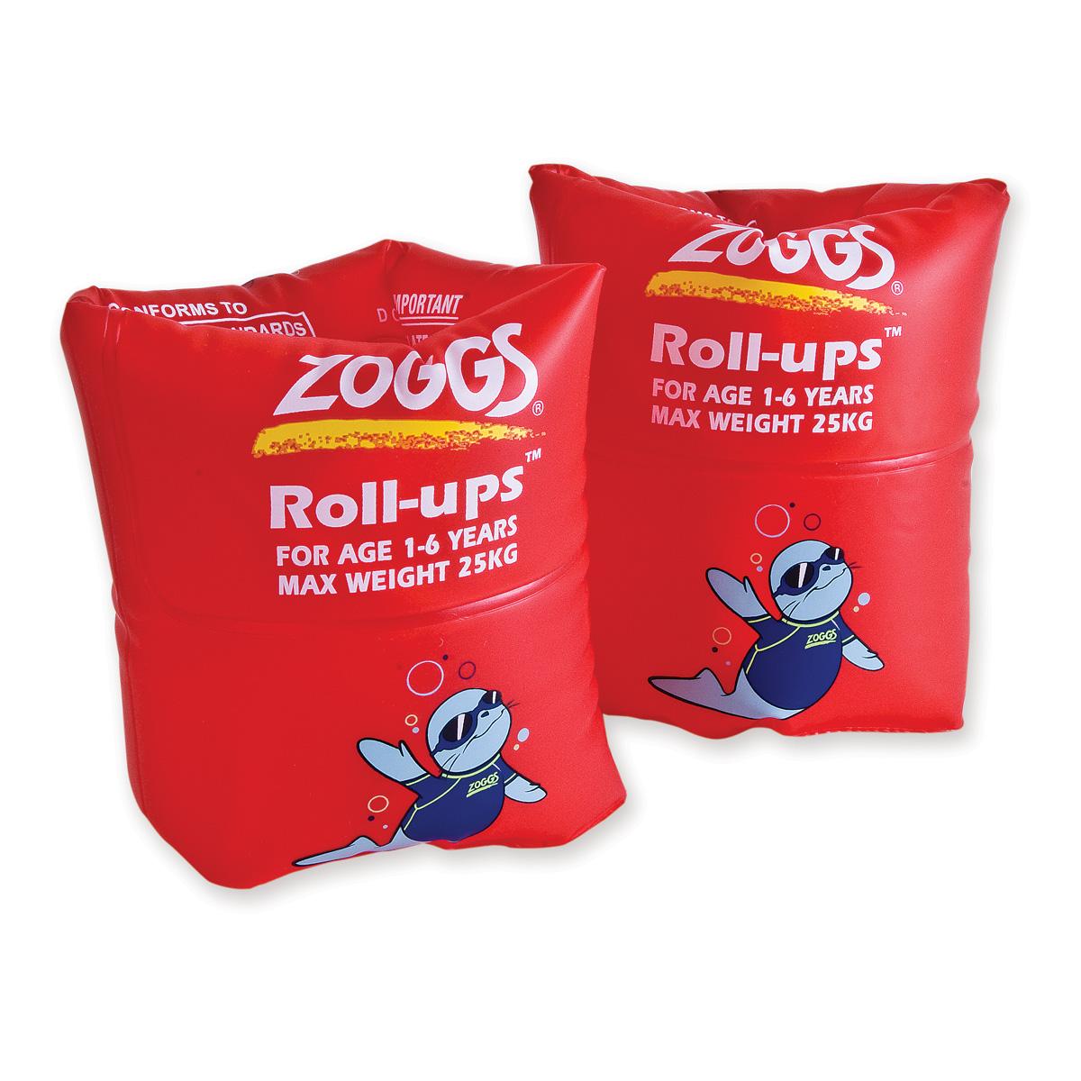 Foto Zoggs Roll Up Swimming Arm Bands Red 1-6 Yrs