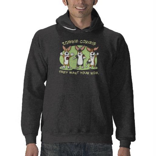 Foto Zombis del Corgi Sudadera Con Capucha
